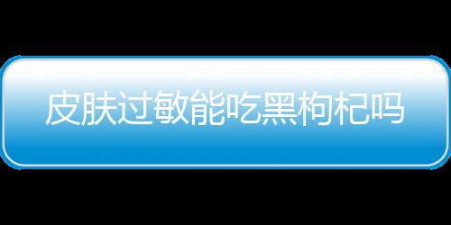 皮肤过敏能吃黑枸杞吗