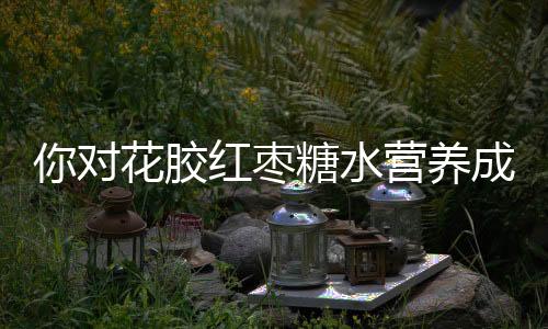 你对花胶红枣糖水营养成分了解多少