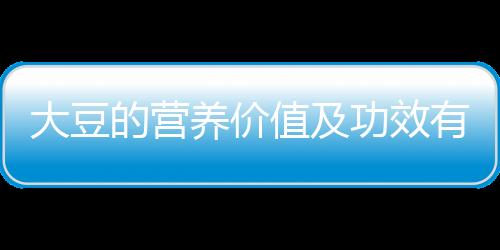 大豆的营养价值及功效有哪些