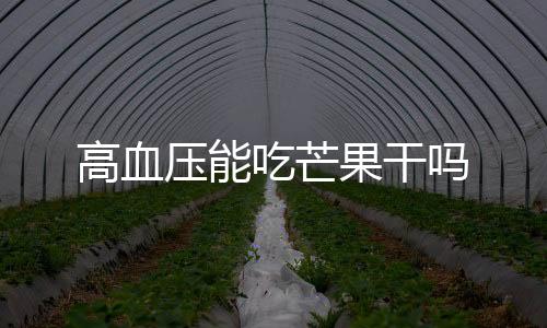 高血压能吃芒果干吗